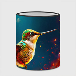 Кружка 3D Колибри в огне, цвет: 3D-черный кант — фото 2