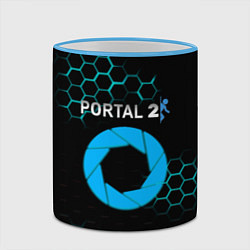 Кружка 3D Portal соты броня, цвет: 3D-небесно-голубой кант — фото 2