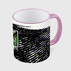 Кружка 3D Rainbow six краски штрихи, цвет: 3D-розовый кант