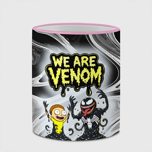 Кружка цветная We are Venom - Morty / 3D-Розовый кант – фото 2