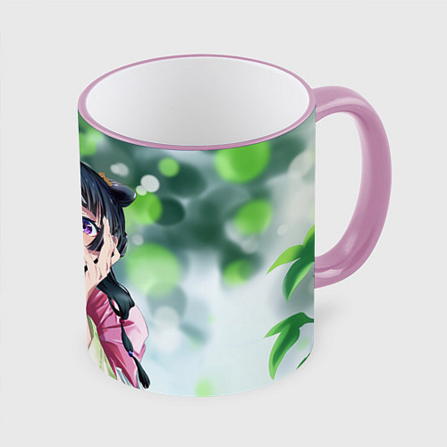 Кружка цветная Монолог фармацевта - травница Маомао / 3D-Розовый кант – фото 1