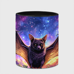 Кружка 3D Летучая мышь в космосе, цвет: 3D-белый + черный — фото 2