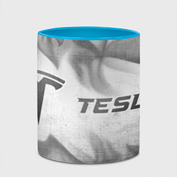 Кружка 3D Tesla - white gradient по-горизонтали, цвет: 3D-белый + небесно-голубой — фото 2