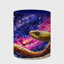 Кружка 3D Змея в космосе, цвет: 3D-белый + синий — фото 2
