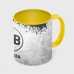 Кружка 3D Borussia - white gradient, цвет: 3D-белый + желтый