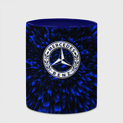 Кружка 3D Mercedes blue energy, цвет: 3D-белый + синий — фото 2