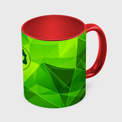 Кружка 3D Cowboy Bebop green poly, цвет: 3D-белый + красный