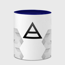 Кружка 3D Thirty Seconds to Mars white poly, цвет: 3D-белый + синий — фото 2