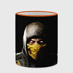 Кружка 3D Mortal kombat Scorpion - кто следующий, цвет: 3D-оранжевый кант — фото 2