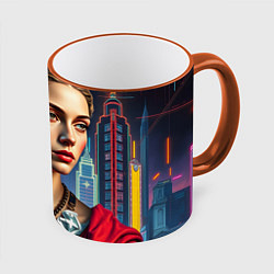 Кружка 3D Классика в современной обработке, цвет: 3D-оранжевый кант