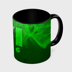 Кружка 3D GTA 6 - green gradient, цвет: 3D-белый + черный