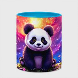 Кружка 3D Панда и космическое небо, цвет: 3D-белый + небесно-голубой — фото 2