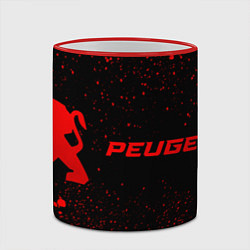 Кружка 3D Peugeot - red gradient по-горизонтали, цвет: 3D-красный кант — фото 2