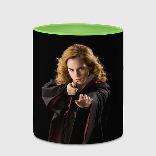 Кружка цветная Hermione Jean Granger / 3D-Белый + светло-зеленый – фото 2
