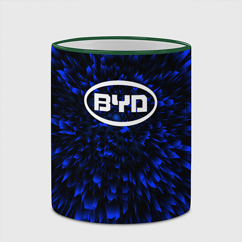 Кружка цветная BYD blue energy / 3D-Зеленый кант – фото 2
