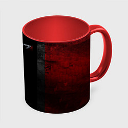 Кружка 3D Shepard N7 - темный, цвет: 3D-белый + красный