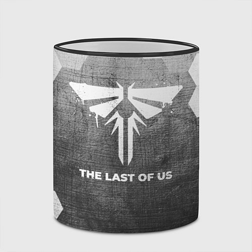 Кружка цветная The Last Of Us - grey gradient / 3D-Черный кант – фото 2