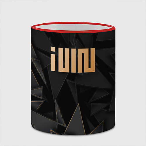 Кружка цветная Gidle golden poly / 3D-Красный кант – фото 2