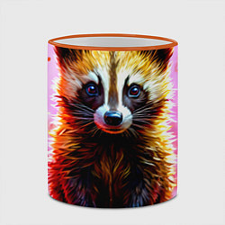 Кружка 3D Росомаха в розовом лесу, цвет: 3D-оранжевый кант — фото 2