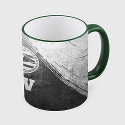 Кружка 3D PSV - grey gradient, цвет: 3D-зеленый кант