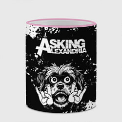 Кружка 3D Asking Alexandria рок пес, цвет: 3D-розовый кант — фото 2