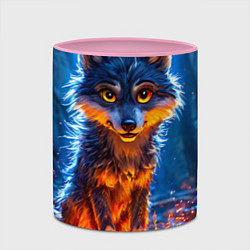 Кружка 3D Волк искры под лапами, цвет: 3D-белый + розовый — фото 2