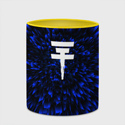 Кружка 3D Tokio Hotel blue energy, цвет: 3D-белый + желтый — фото 2