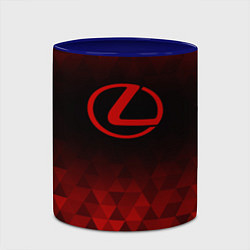 Кружка 3D Lexus red poly, цвет: 3D-белый + синий — фото 2