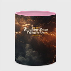 Кружка 3D Kingdom Come Deliverance 2 dark sky, цвет: 3D-белый + розовый — фото 2