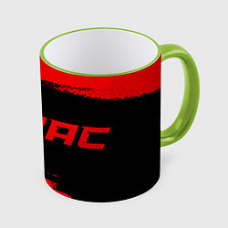 Кружка 3D JAC - red gradient по-горизонтали, цвет: 3D-светло-зеленый кант
