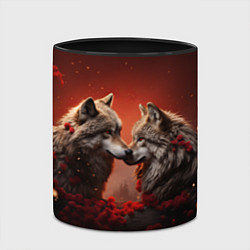 Кружка 3D Волчья любовь, цвет: 3D-белый + черный — фото 2
