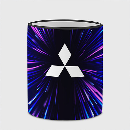 Кружка цветная Mitsubishi neon energy / 3D-Черный кант – фото 2