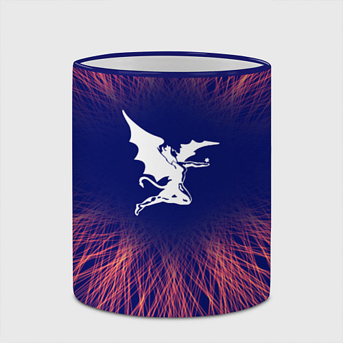 Кружка цветная Black Sabbath red energy / 3D-Синий кант – фото 2