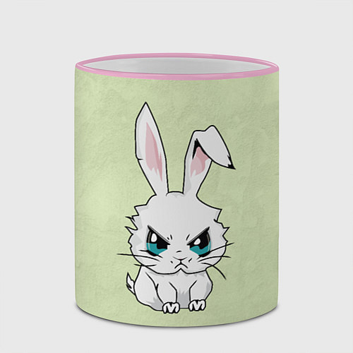 Кружка цветная Злой кролик 2025 / 3D-Розовый кант – фото 2