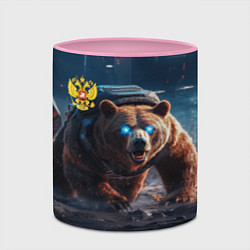 Кружка 3D Русский медведь-победитель, цвет: 3D-белый + розовый — фото 2