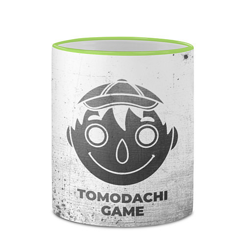 Кружка цветная Tomodachi Game - white gradient / 3D-Светло-зеленый кант – фото 2