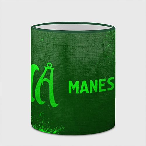 Кружка цветная Maneskin - green gradient по-горизонтали / 3D-Зеленый кант – фото 2