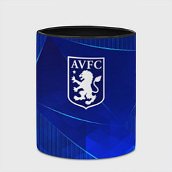 Кружка 3D Aston Villa blue poly, цвет: 3D-белый + черный — фото 2