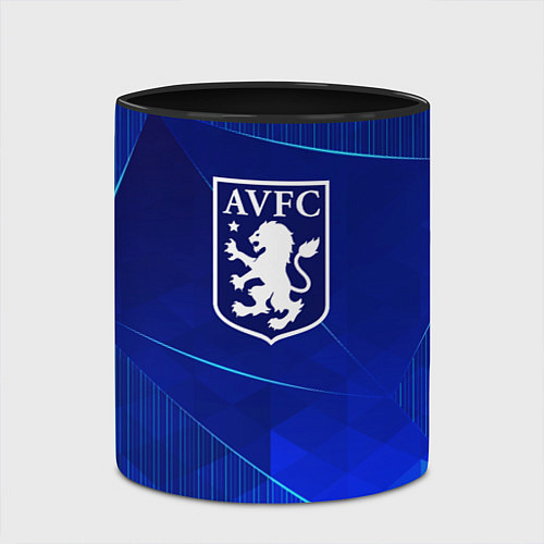 Кружка цветная Aston Villa blue poly / 3D-Белый + черный – фото 2