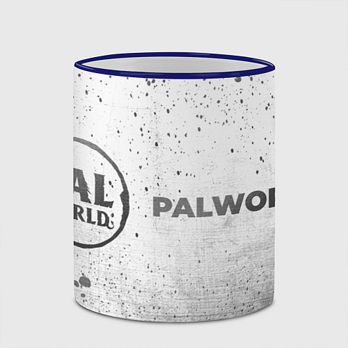 Кружка цветная Palworld - white gradient по-горизонтали / 3D-Синий кант – фото 2