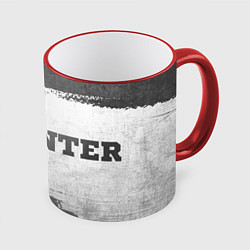 Кружка 3D Inter - white gradient по-горизонтали, цвет: 3D-красный кант