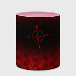 Кружка 3D Megadeth red poly, цвет: 3D-белый + розовый — фото 2