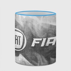 Кружка 3D Fiat - grey gradient по-горизонтали, цвет: 3D-небесно-голубой кант — фото 2