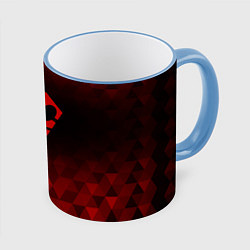 Кружка 3D Bleach red poly, цвет: 3D-небесно-голубой кант