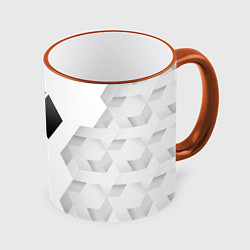 Кружка 3D Exo white poly, цвет: 3D-оранжевый кант