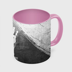 Кружка 3D Death Stranding - grey gradient, цвет: 3D-белый + розовый