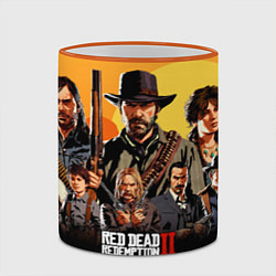 Кружка 3D Red Dead Redemption 2, цвет: 3D-оранжевый кант — фото 2