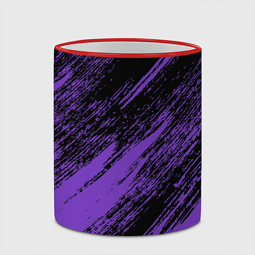 Кружка цветная The color is purple and black / 3D-Красный кант – фото 2