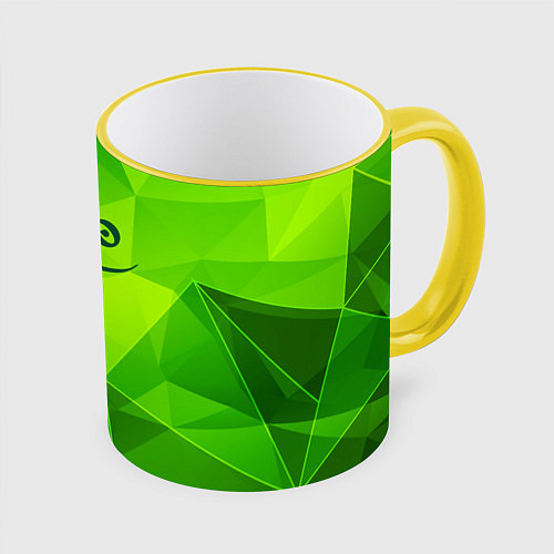 Кружка цветная Led Zeppelin green poly / 3D-Желтый кант – фото 1