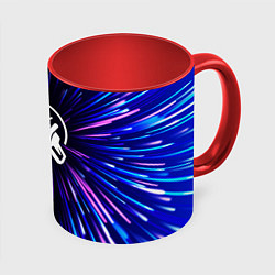 Кружка 3D Chainsaw Man neon energy, цвет: 3D-белый + красный